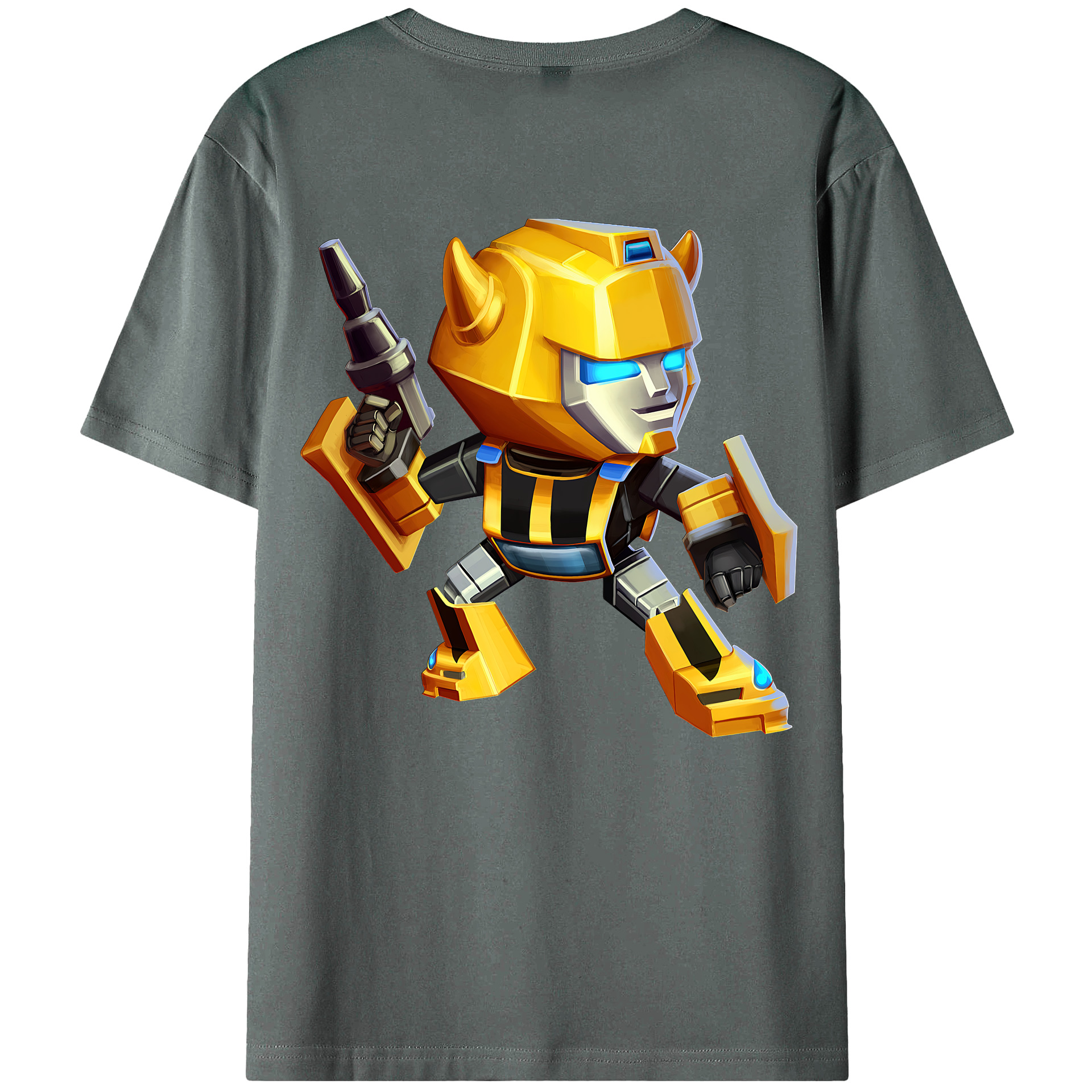（画像用） Transformers トランスフォーマー 綿100％ メンズ半袖Tシャツ（バックプリント） 通気性